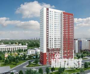 2-к квартира, строящийся дом, 42м2, 22/25 этаж