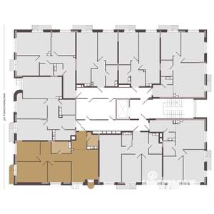 3-к квартира, строящийся дом, 74м2, 6/8 этаж