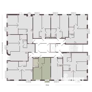 1-к квартира, строящийся дом, 44м2, 5/8 этаж