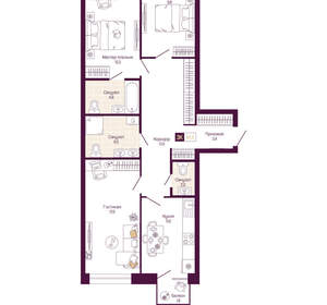 3-к квартира, вторичка, 85м2, 4/25 этаж