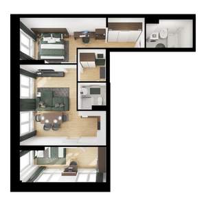 2-к квартира, вторичка, 62м2, 1/15 этаж