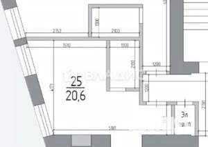 Студия квартира, вторичка, 21м2, 4/4 этаж