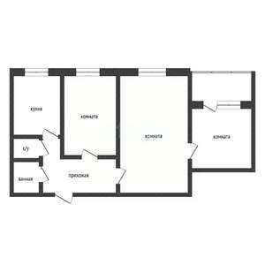 3-к квартира, вторичка, 57м2, 7/9 этаж