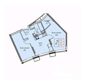 2-к квартира, вторичка, 42м2, 21/25 этаж