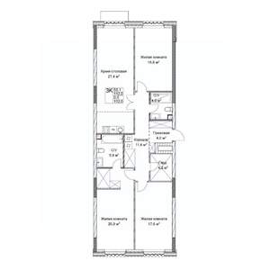 Студия квартира, вторичка, 112м2, 2/9 этаж