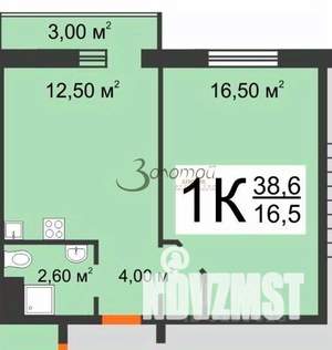 1-к квартира, вторичка, 39м2, 3/10 этаж
