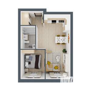 1-к квартира, вторичка, 45м2, 4/24 этаж