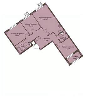 3-к квартира, строящийся дом, 94м2, 4/12 этаж