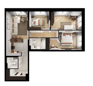 3-к квартира, вторичка, 86м2, 18/25 этаж