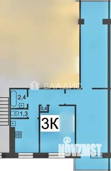 3-к квартира, вторичка, 64м2, 8/9 этаж