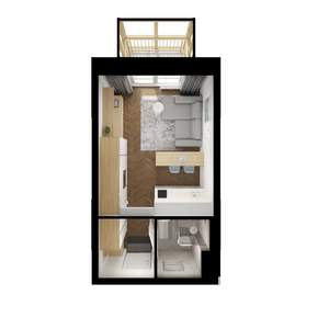 Студия квартира, вторичка, 21м2, 23/25 этаж