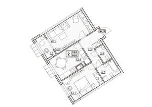 2-к квартира, вторичка, 60м2, 9/24 этаж