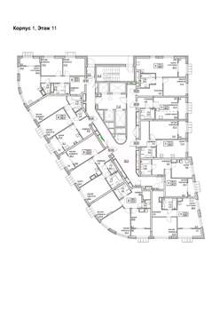 1-к квартира, вторичка, 46м2, 11/24 этаж