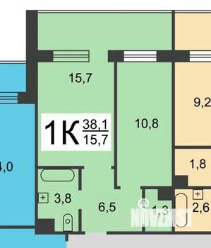1-к квартира, вторичка, 38м2, 6/12 этаж