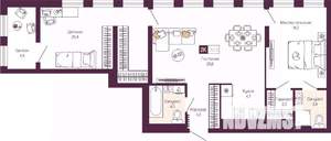 2-к квартира, вторичка, 80м2, 11/12 этаж