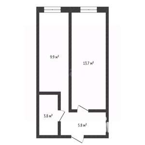 1-к квартира, вторичка, 33м2, 1/4 этаж