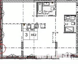 3-к квартира, строящийся дом, 89м2, 5/5 этаж