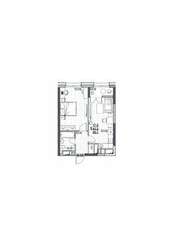 1-к квартира, вторичка, 46м2, 12/24 этаж