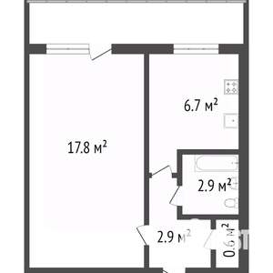 1-к квартира, вторичка, 31м2, 6/9 этаж