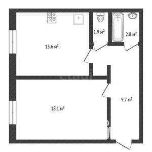 1-к квартира, вторичка, 32м2, 4/10 этаж