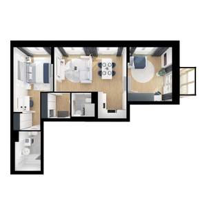 2-к квартира, вторичка, 59м2, 22/25 этаж