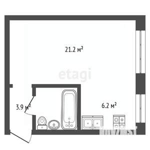 1-к квартира, вторичка, 32м2, 1/2 этаж