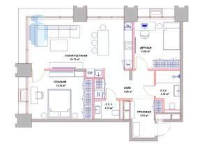 2-к квартира, вторичка, 75м2, 10/18 этаж