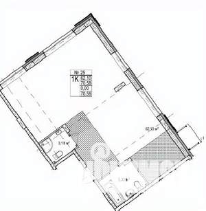2-к квартира, строящийся дом, 71м2, 2/7 этаж