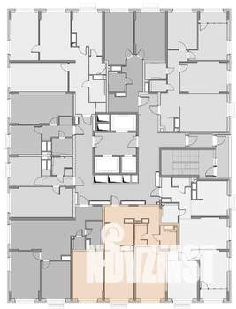 2-к квартира, строящийся дом, 73м2, 19/22 этаж