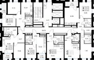 2-к квартира, вторичка, 44м2, 16/30 этаж