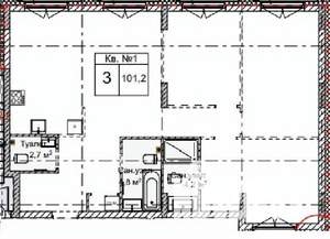 3-к квартира, строящийся дом, 101м2, 1/5 этаж