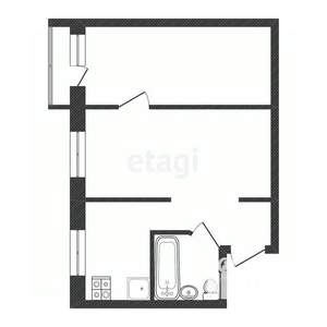 2-к квартира, вторичка, 43м2, 7/7 этаж