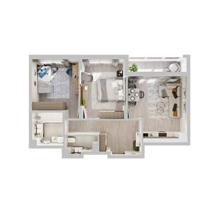 2-к квартира, вторичка, 61м2, 10/10 этаж