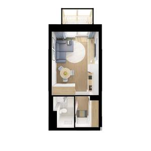 Студия квартира, вторичка, 24м2, 24/25 этаж