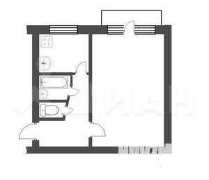 1-к квартира, вторичка, 32м2, 5/5 этаж