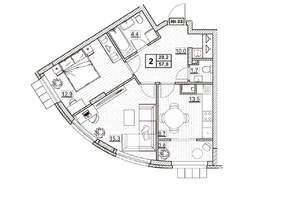 2-к квартира, вторичка, 58м2, 5/24 этаж