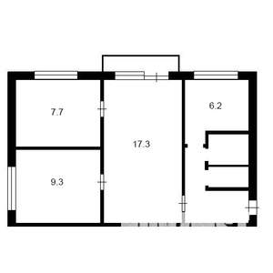 3-к квартира, вторичка, 50м2, 3/5 этаж