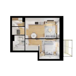 1-к квартира, вторичка, 36м2, 11/15 этаж