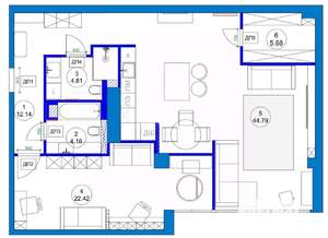 2-к квартира, вторичка, 97м2, 5/16 этаж