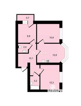 3-к квартира, вторичка, 61м2, 4/5 этаж
