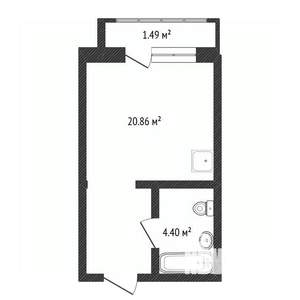 Студия квартира, вторичка, 25м2, 15/23 этаж