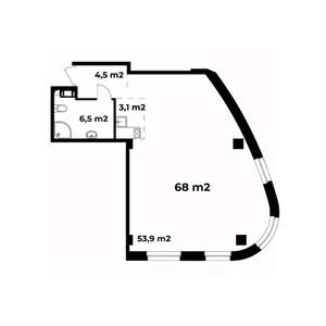 1-к квартира, вторичка, 68м2, 5/6 этаж