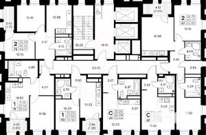 2-к квартира, вторичка, 63м2, 13/30 этаж