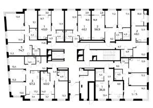 2-к квартира, вторичка, 59м2, 1/8 этаж