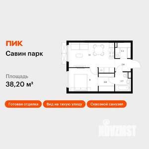 1-к квартира, вторичка, 38м2, 22/25 этаж