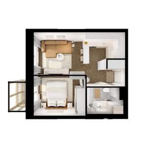 1-к квартира, вторичка, 33м2, 12/25 этаж