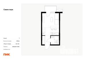 Студия квартира, вторичка, 21м2, 17/25 этаж