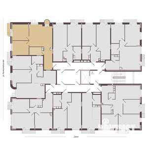 2-к квартира, строящийся дом, 61м2, 6/8 этаж
