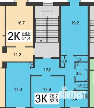 3-к квартира, вторичка, 76м2, 2/5 этаж