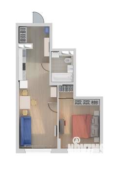 1-к квартира, вторичка, 43м2, 11/22 этаж